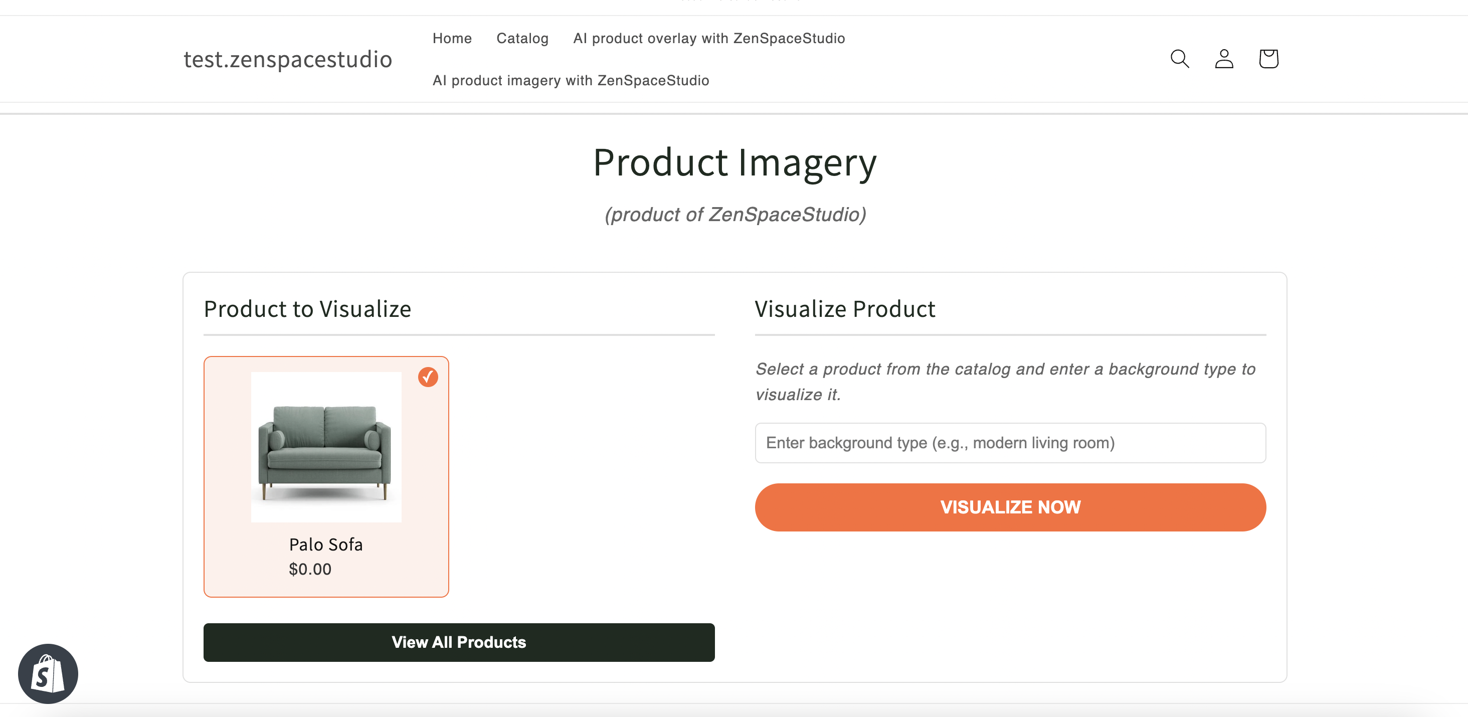 AI-generated image of Palo Sofa in a modern living room